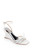 White Luciana Knot Detail Wedge Sandal Front Side
