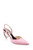 Diamond Pink Lucille Heart Heel Slingback Pumps Front Side