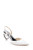 Soft White Lucille Heart Heel Slingback Pumps Front Side