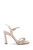 Champagne Madison Stiletto Sandals with Rhinestone Knot Detail Side
