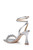 Silver Cailey Strappy Stiletto Sandal with Balled Vamp Back Side