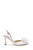 Soft White Carlise Satin Slingback with Singular Rose Side