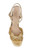 Gold Hydee Pleated Stiletto Sandal Top