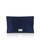 Navy Jasmine Satin Envelope Clutch with Crystal Twist Accent Back