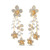 Bewitching Floral Drop Earrings with Pave Crystals Front