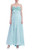 Seafoam Strapless Chiffon Gown with Floral Bodice  Front