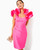 Hot Pink Lilly Pulitzer x Badgley Mischka Honor Ruffle Dress Front