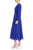 BlueBerry Pleated Georgette Dress with Bishop Sleeves Side