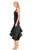 Black Cha-Cha Asymmetrical Ruffle Dress Side