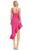Pink Cha-Cha Asymmetrical Ruffle Dress Back