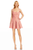 Coral Lively Square Neck Mini Dress with Sparkle Front