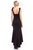 Black Happy Hi-Lo Hem Gown with Bow Shoulders Back