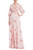 Blush Multi Floral Lace Belted Shirt Gown Front