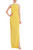 Yellow Beaded Halter Neckline Column Gown Front