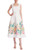 Ivory Multi Square Neckline A-Line Dress with Placed Floral Print  Front