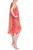 Pink Multi Printed Organza Trapeze Dress with Floral Trim Side
