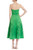 Green Strapless Laser-Cut Floral Dress Back