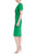 Emerald Short Sleeve Day Dress with Tie Waist Side