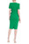 Emerald Short Sleeve Day Dress with Tie Waist Back