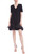 Black Lacey Shift Dress with Flounce Hem Front