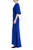 Cobalt V-Neck Gown with Attached Caplet Side