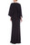 Black Dramatic Deep V-Neck Gown with Butterfly Sleeves Back
