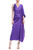 Purple Pleated One Shoulder Caftan Inspired Dress Front