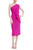 Fuchsia Flowy One Shoulder Draped Cocktail Dress Front