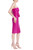Fuchsia Strapless Sweetheart Neck Dress with Attached Bow Side