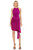 Magenta Alexandra Front Side Drape Cocktail Dress Front