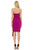 Magenta Alexandra Front Side Drape Cocktail Dress Back