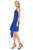 Blue Alexandra Front Side Drape Cocktail Dress