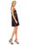 Black Multi Aurora Rosette Beaded Mini Cocktail Dress Side