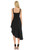 Black Allison High Low Side Ruffle Dress Back