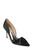 Black Ophelia Embellished D'Orsay Heel Front