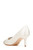 White Deena Pointed Toe Evening Pump Back