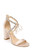 Champagne Thamar Crystal Strappy Block Heel Front