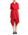 Crimson Handkerchief Hem Dress front