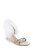 Soft White Harley Feather Strap Heel - Front angle