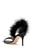 Black Harley Feather Strap Heel - Back angle