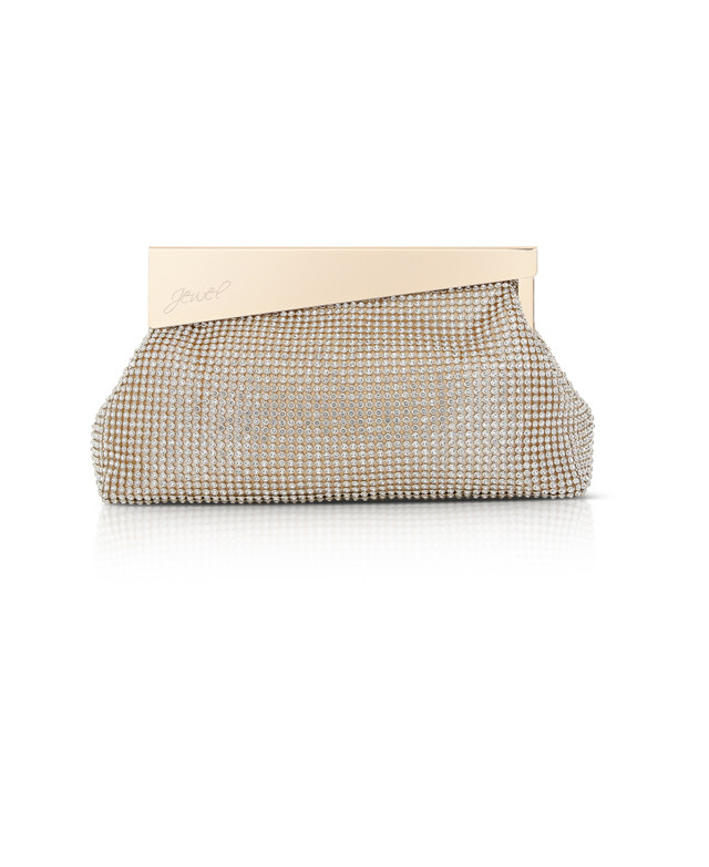 Nikko Crystal Mesh Pouch Clutch