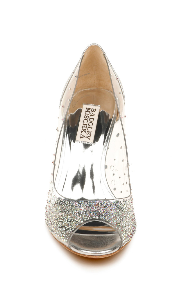 Ginata Crystal Embellished Peep Toe by Badgley Mischka