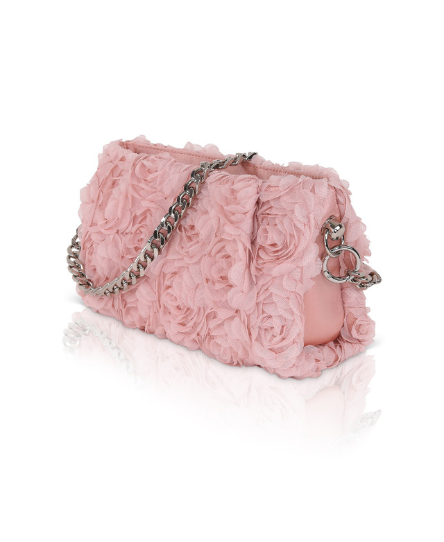 [Badgley Mischka] サテン サッシュ クラッチ チェーン取外し可 Brinlee Studded Satin Sandal by Badgley Mischka