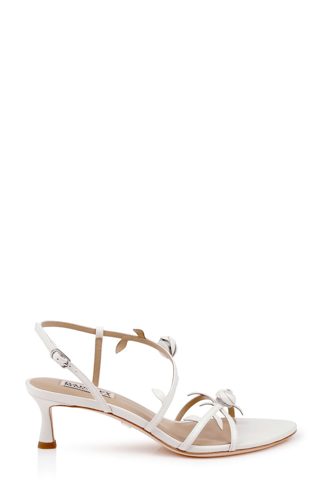 BADGLEY MISCHKA オープントゥヒール ベージュ ビジュー装飾 Badgley Mischka ベージュ ビジュー オープントゥ ハイヒール