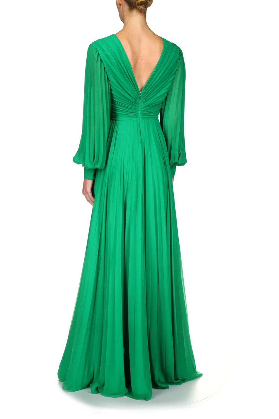 Pleated Georgette Gown by Badgley Mischka