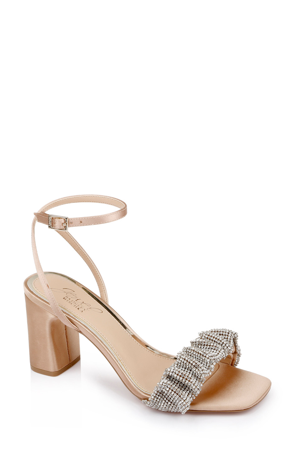 Rita Bejeweled Strap Block Heel by Badgley Mishcka