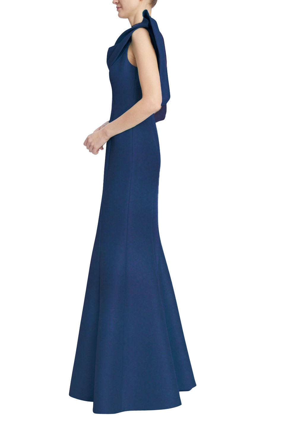 S2000 Quarter-Length Sleeves Mikado Mermaid Gown