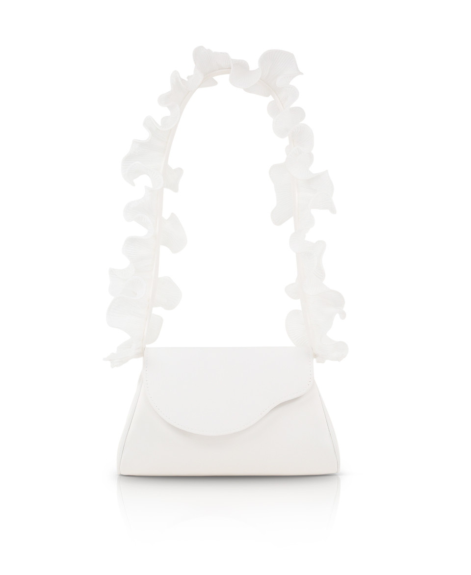 Sophia Ruffle Strap Shoulder Bag by Badgley Mischka