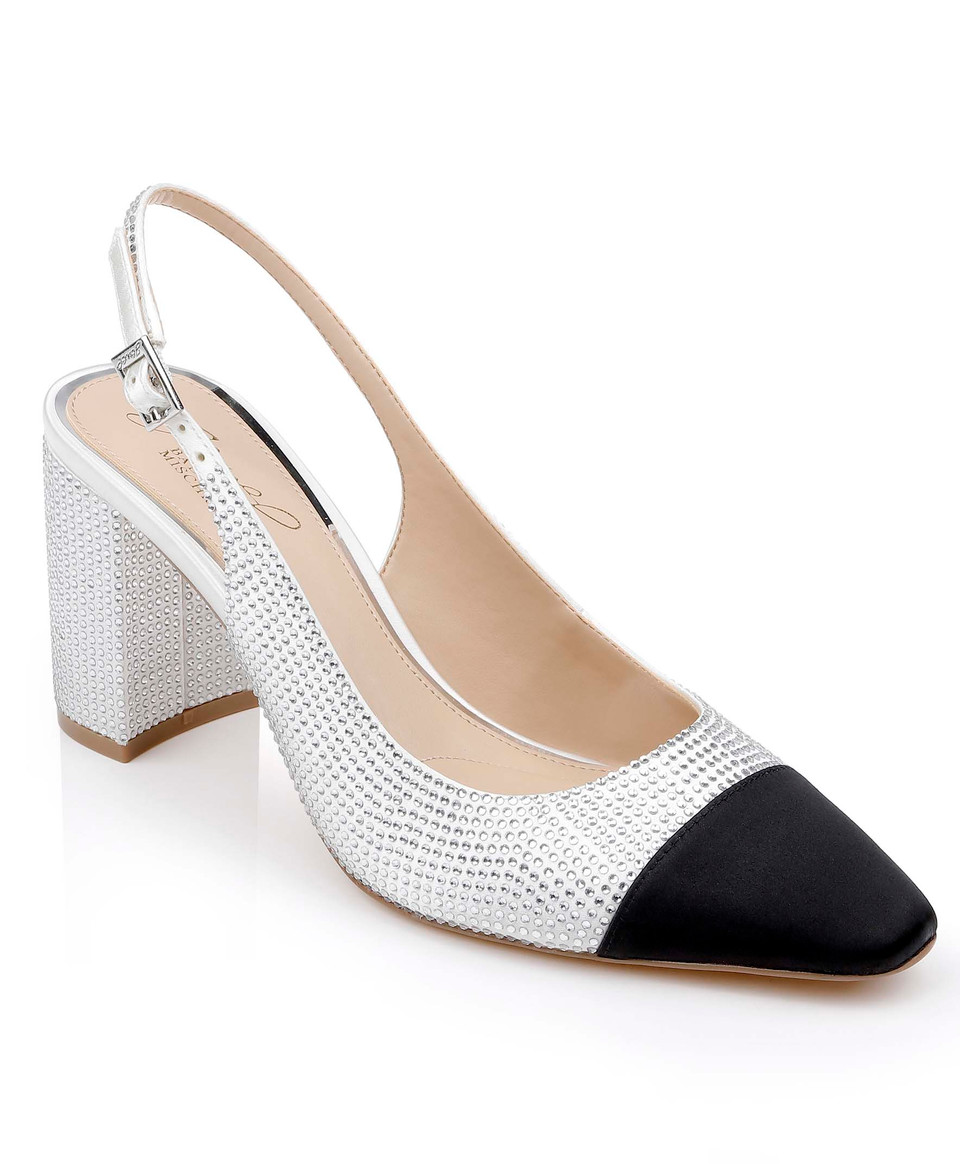 Tatum Slingback Block Heels with Capped Toe by Badgley Mishcka