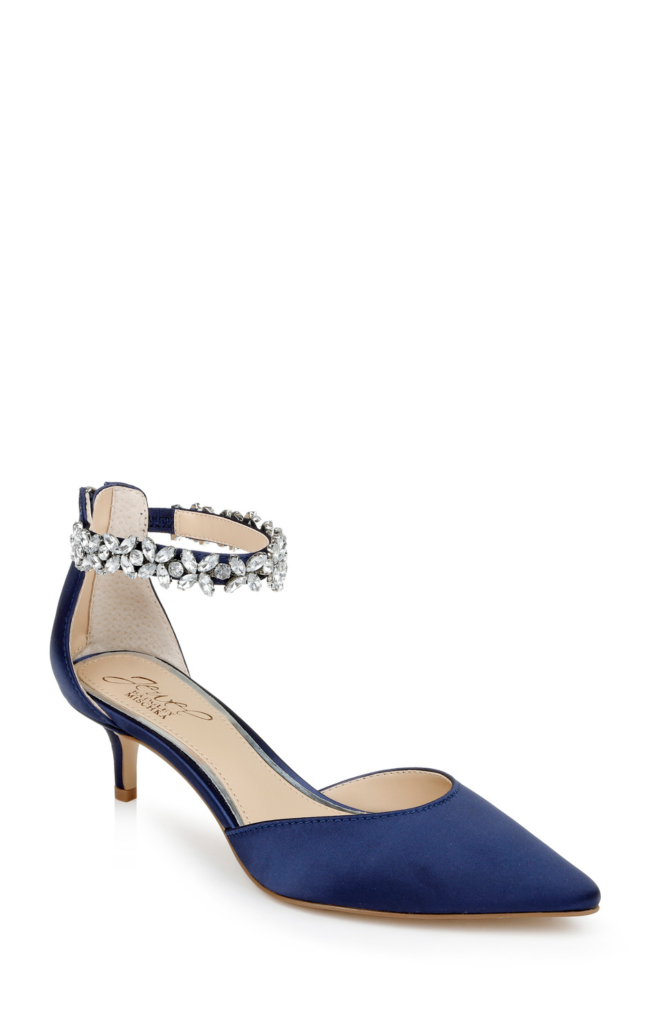 Robles Crystal Embellished Kitten Heel by Badgley Mischka